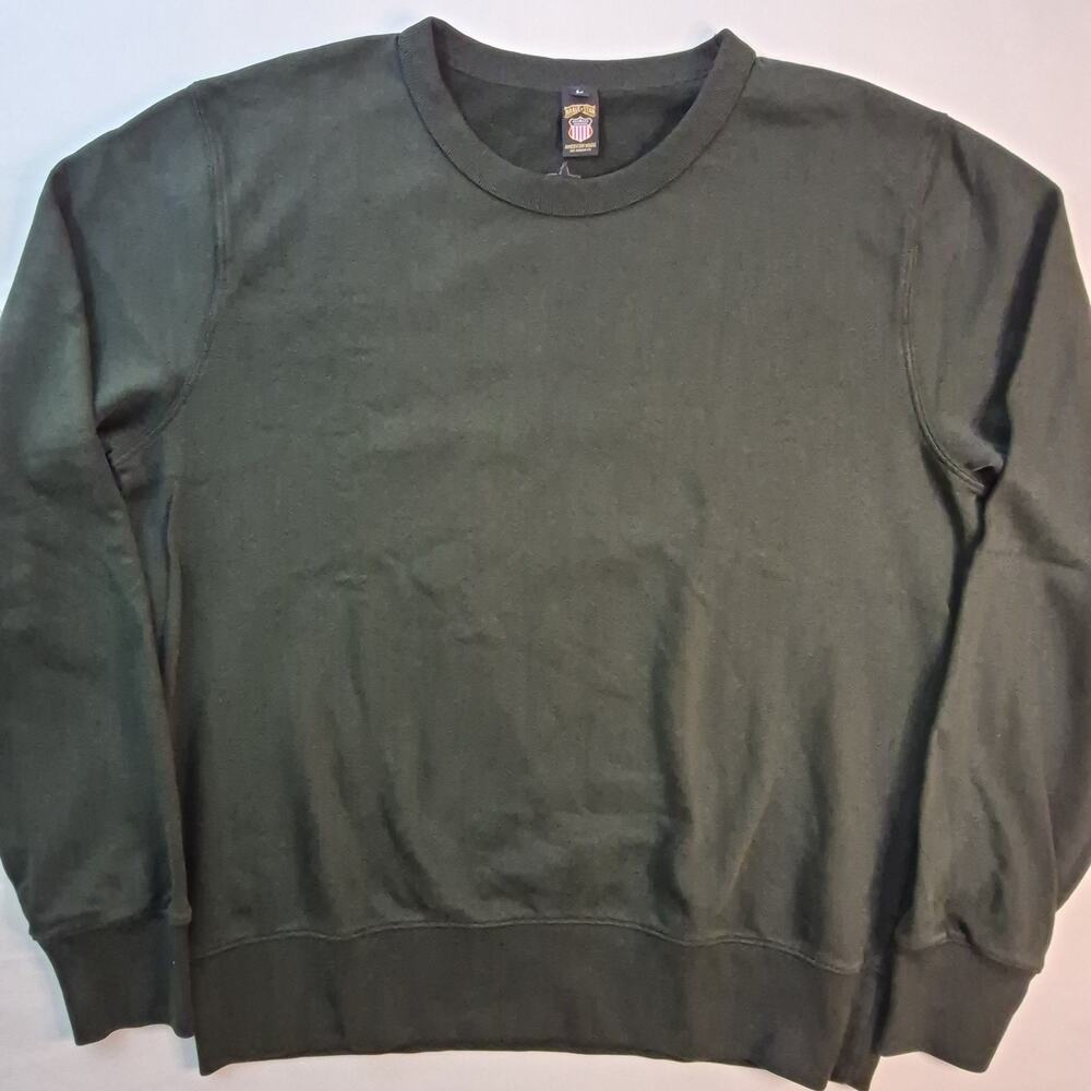 Brave Star Heavyweight Fleece Sweatshirt Mens L Forest Green Cotton USA Made
